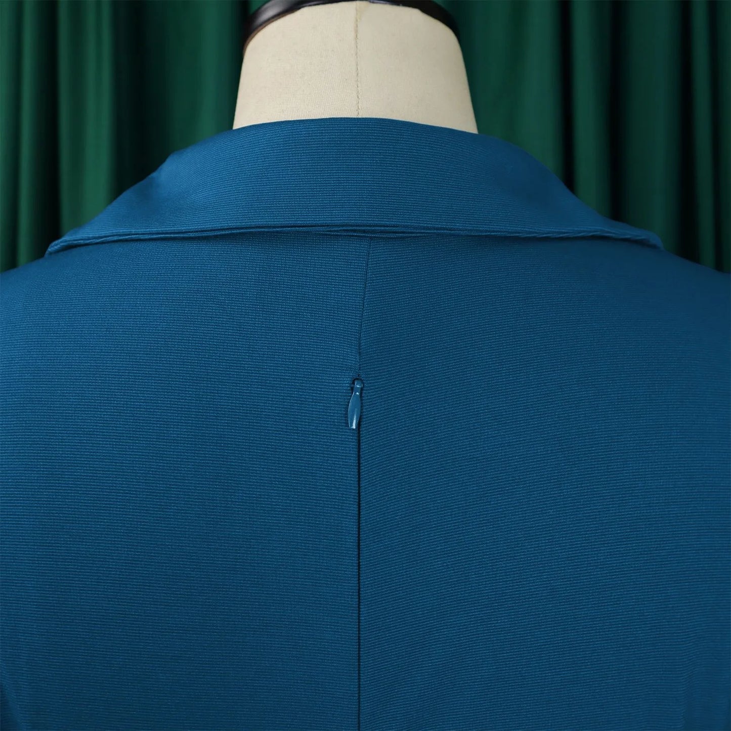 Office Dress - Turn Down Collar Belt Pleated African