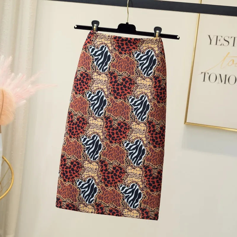 A-Line Midi Skirt - Belted Korean Workwear