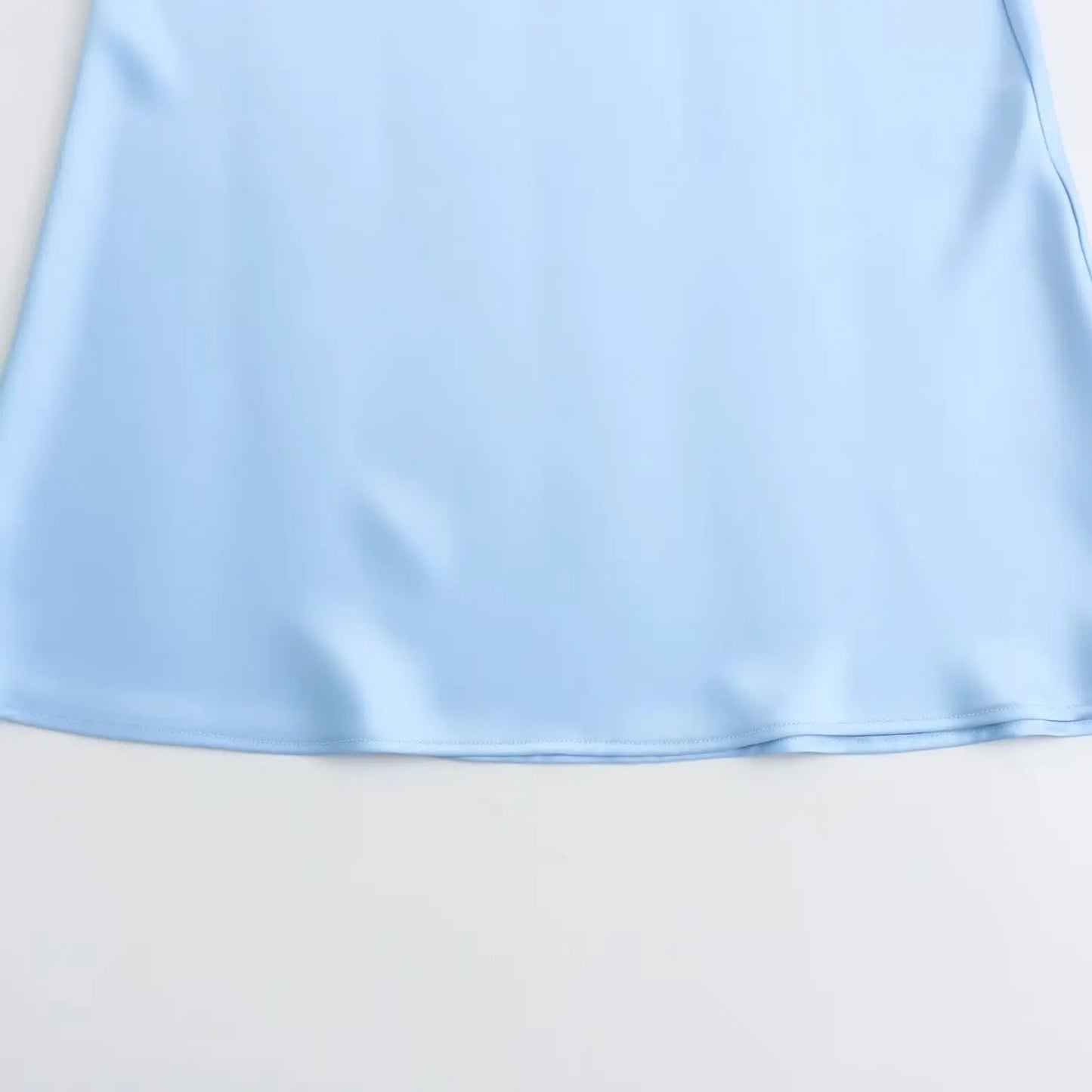 Satin Midi Skirt - High Waist