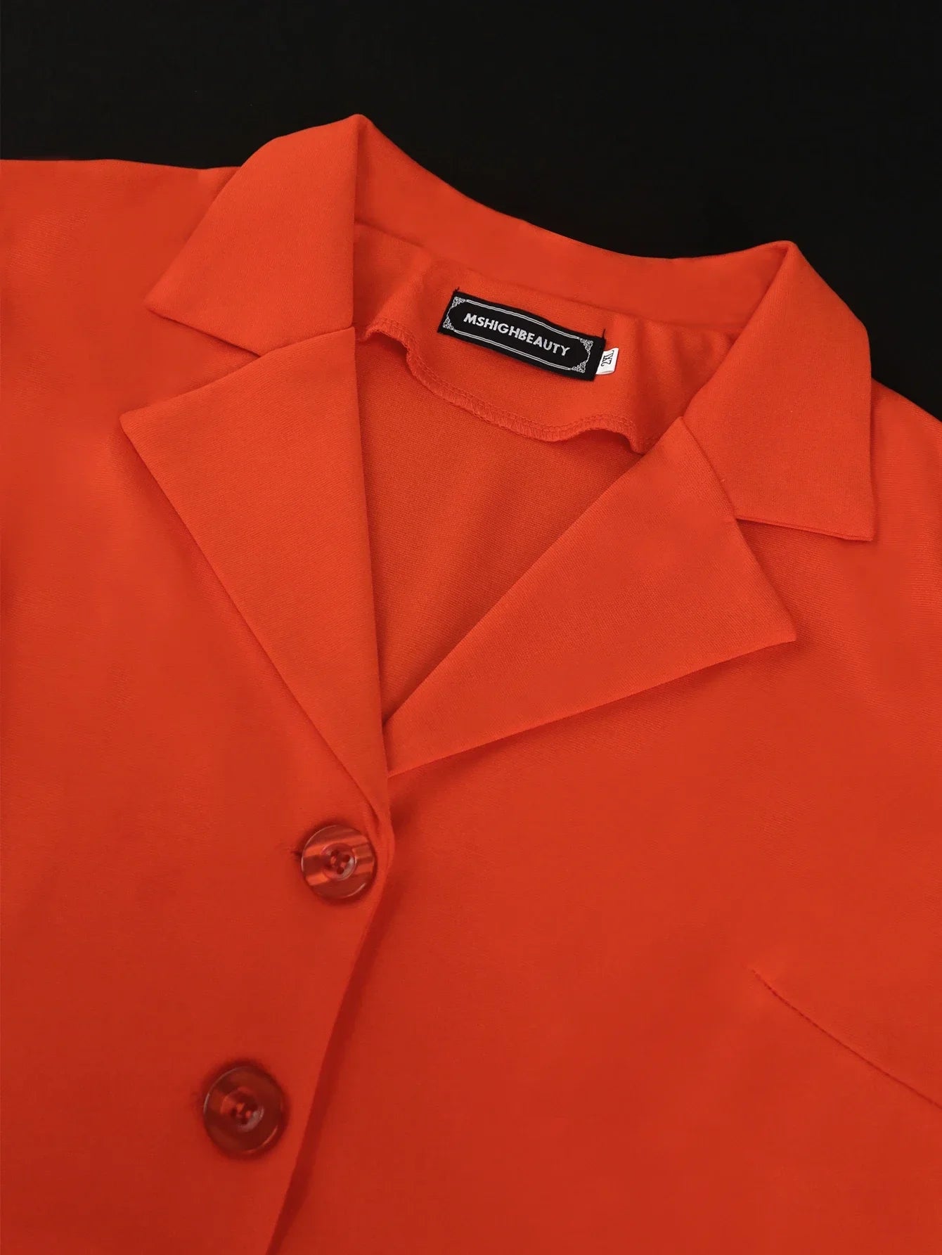 Office Dress - Button Down Lapel Belt A-Line Midi