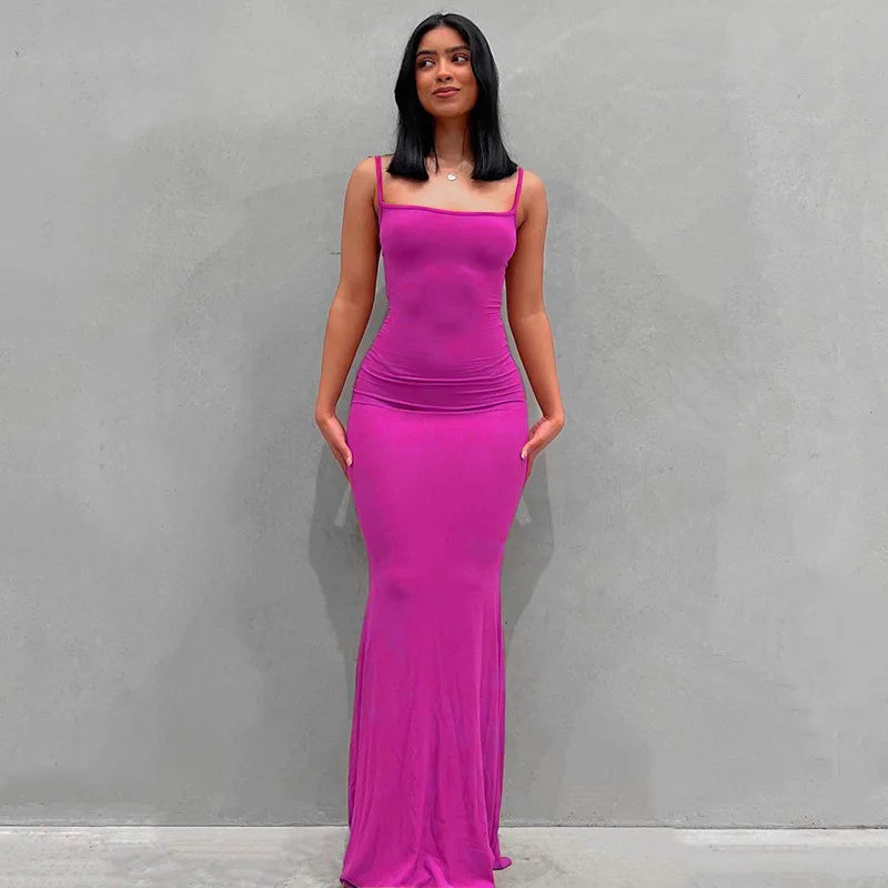 Vestido de Gala Largo Sirena Tirantes Sexy Elegante Noche