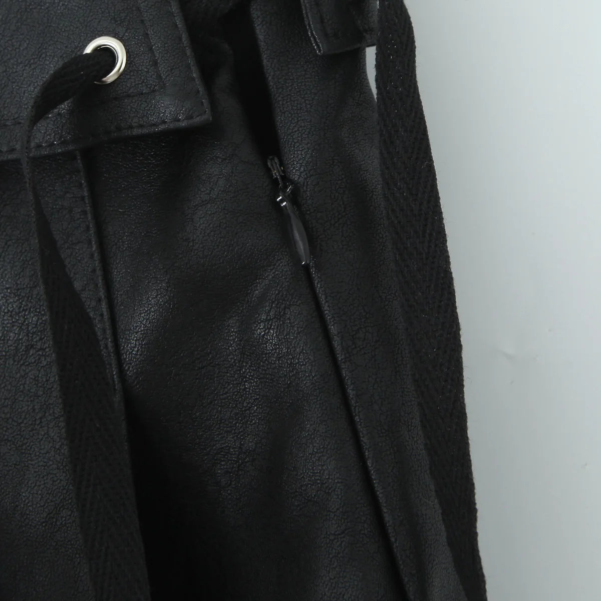 Y2K PU Leather Pleated Mini Skirt With Shorts lining Sexy Metal eyelets Cross Bandage Low Waist Short Skater Coffee Black