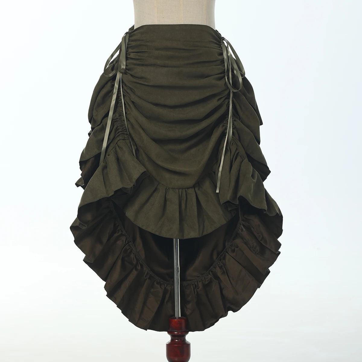 Pirate Skirt Women Renaissance Gothic Medieval Costume Drawstring High Low Skirt Victorian Steampunk Ruffles Irregular Skirts