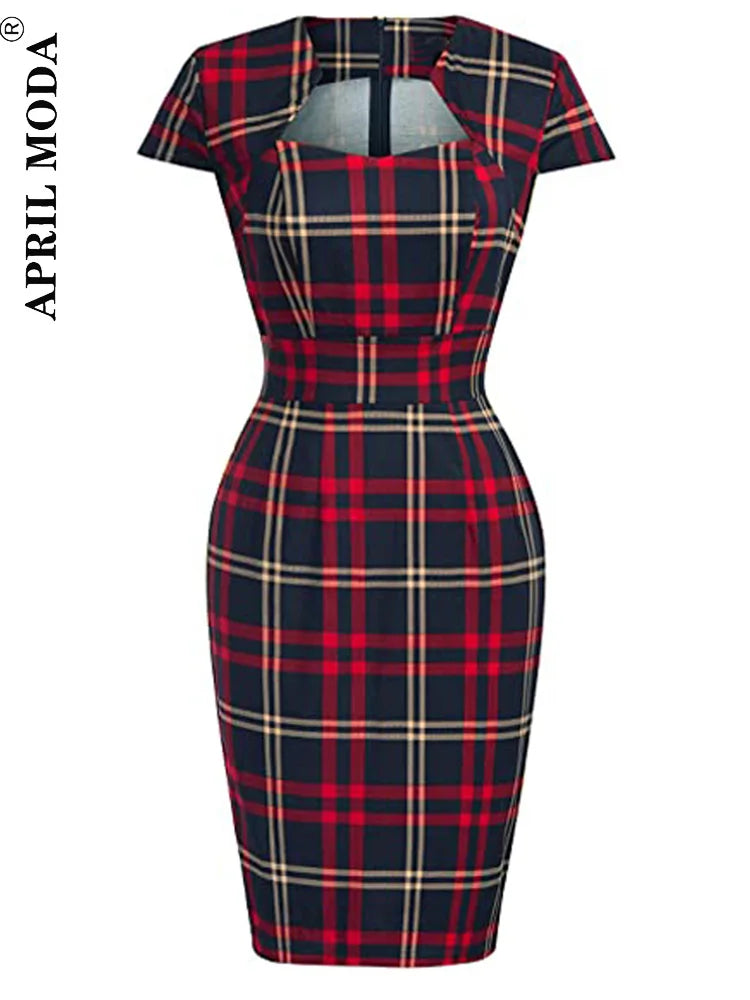 Office Dress - Bodycon Sunflower Vintage Pencil