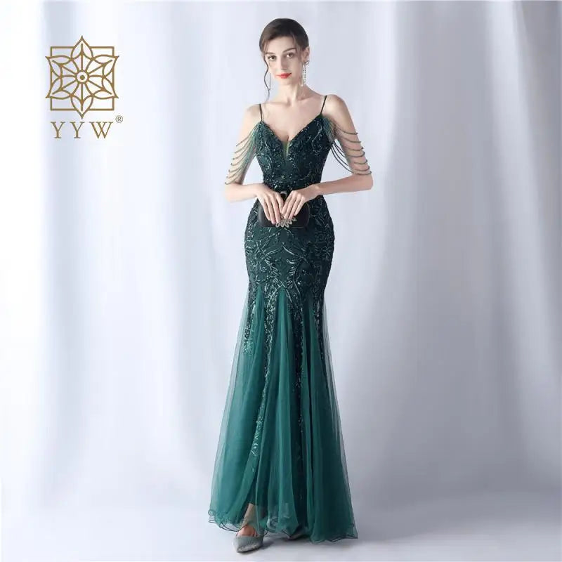 Prom Dress - Sequin Long Cocktail Luxury