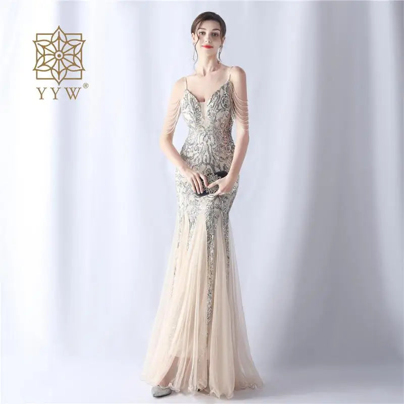 Prom Dress - Sequin Long Cocktail Luxury