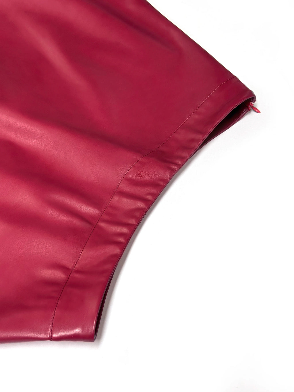 Falda Cuero Elegante A-line Cremalleras Mujer