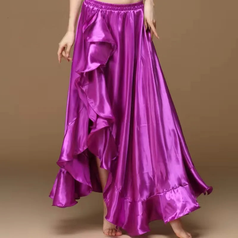 Satin Dance Skirt - Asymmetrical Party