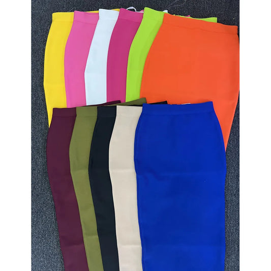 Bandage Midi Skirt - High Waist