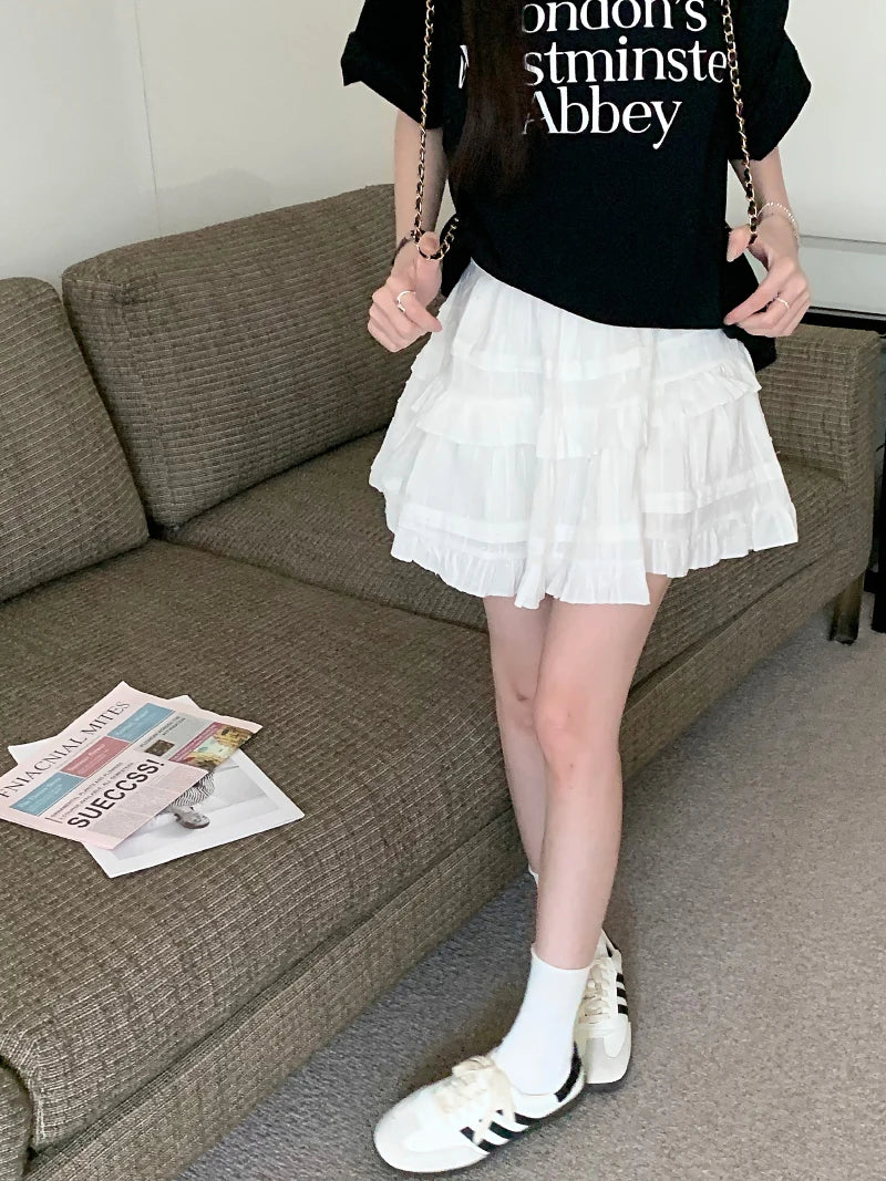 A-Line Mini Skirt - Preppy Street Style A