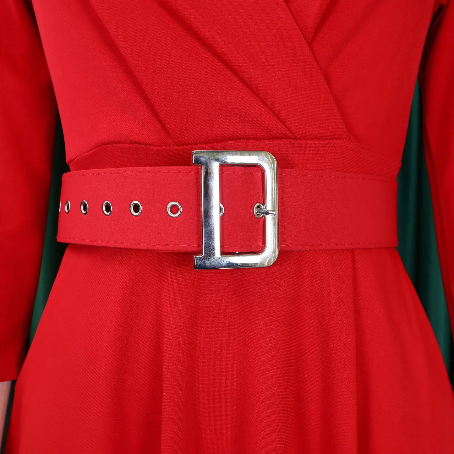 Office Dress - Turn Down Collar Belt Pleated African