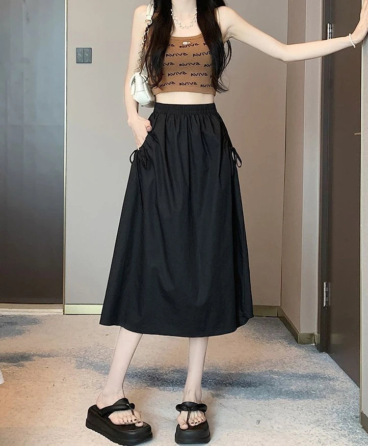 Drawstring Cargo Skirt - Stylish Elegant