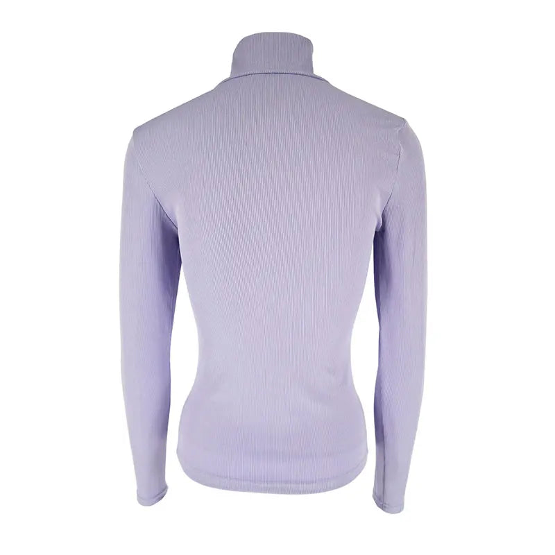 Turtleneck T-Shirt - Hollow Out Long Sleeve