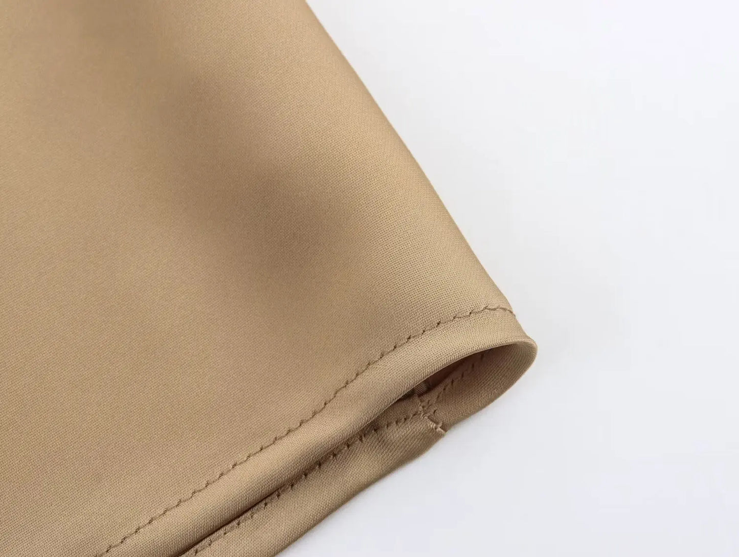 Satin Midi Skirt - High Waist