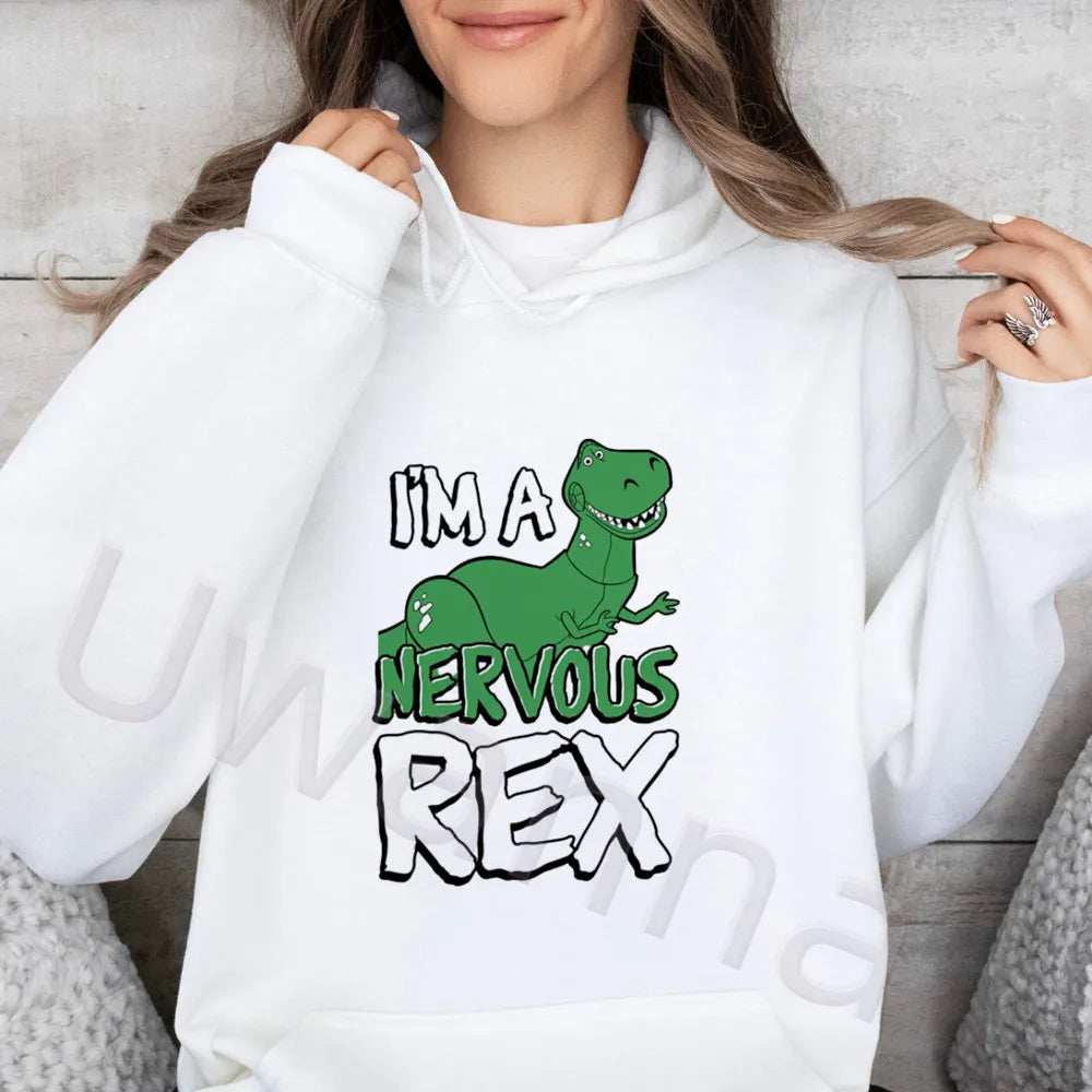 Polerón con Capucha Caricatura Mujer Manga Larga Suelto Felpa