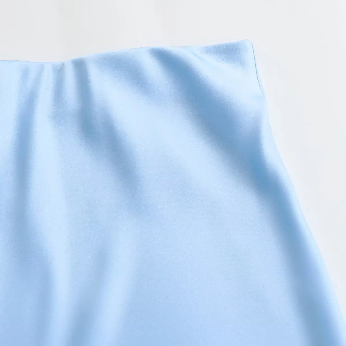 Satin Midi Skirt - High Waist