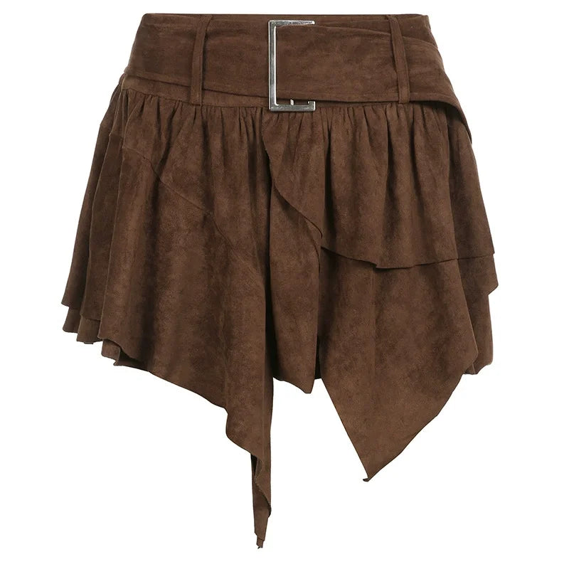 Minifalda Multicapa Mujer Retro Línea A