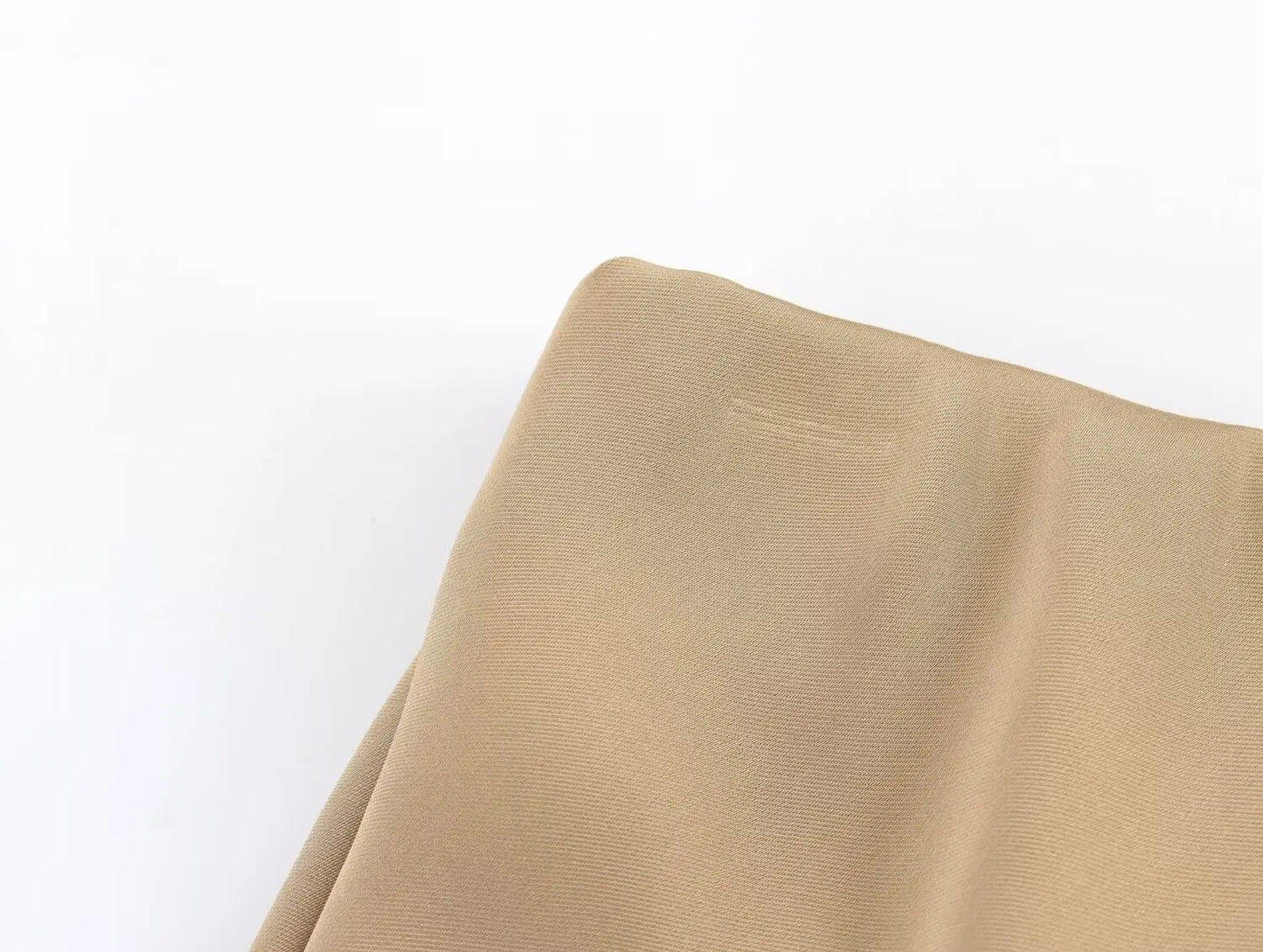 Satin Midi Skirt - High Waist