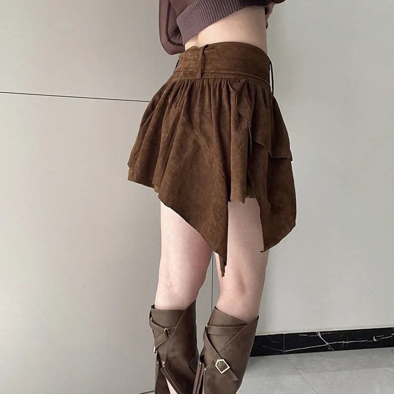 Minifalda Multicapa Mujer Retro Línea A