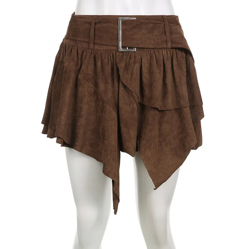 Minifalda Multicapa Mujer Retro Línea A