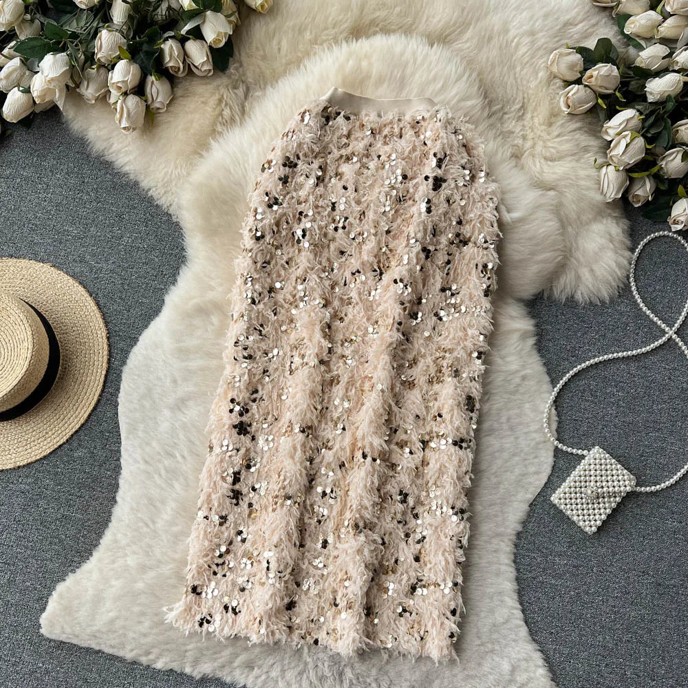 A-Line Maxi Skirt - Drawstring Solid Black