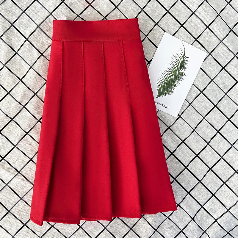 Minifalda Plisada Mujer Cintura Alta Estilo Coreano