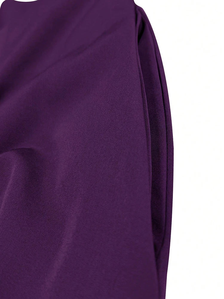 PU Leather Maxi Skirt - High Waist Zipper Style A