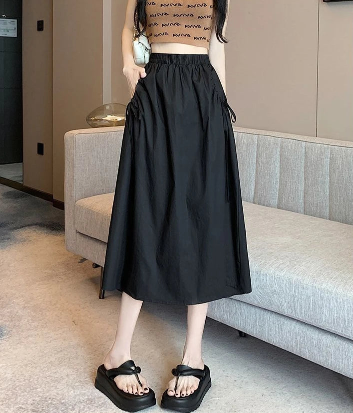Drawstring Cargo Skirt - Stylish Elegant
