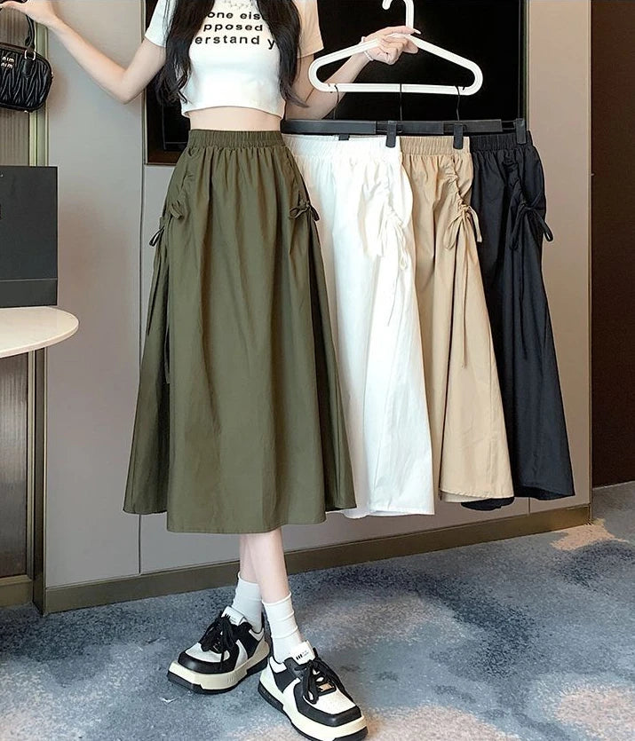 Drawstring Cargo Skirt - Stylish Elegant