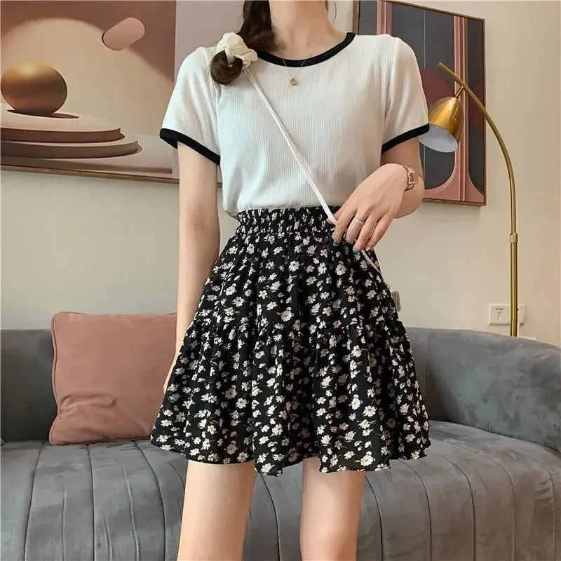 PU Leather Mini Skirt - High Waist Hip Wrap