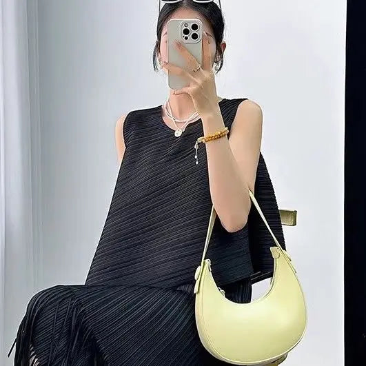 Conjunto Dos Piezas Flecos - Top Sin Mangas Falda A-Line