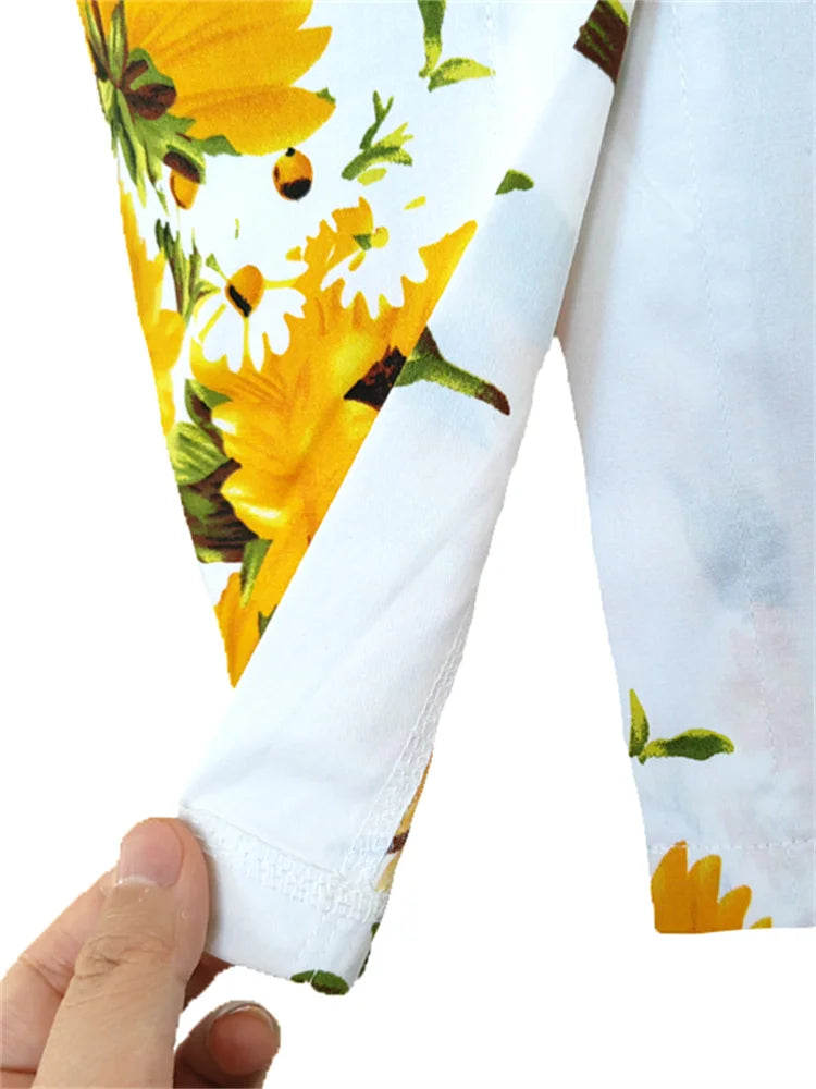 Office Dress - Bodycon Sunflower Vintage Pencil