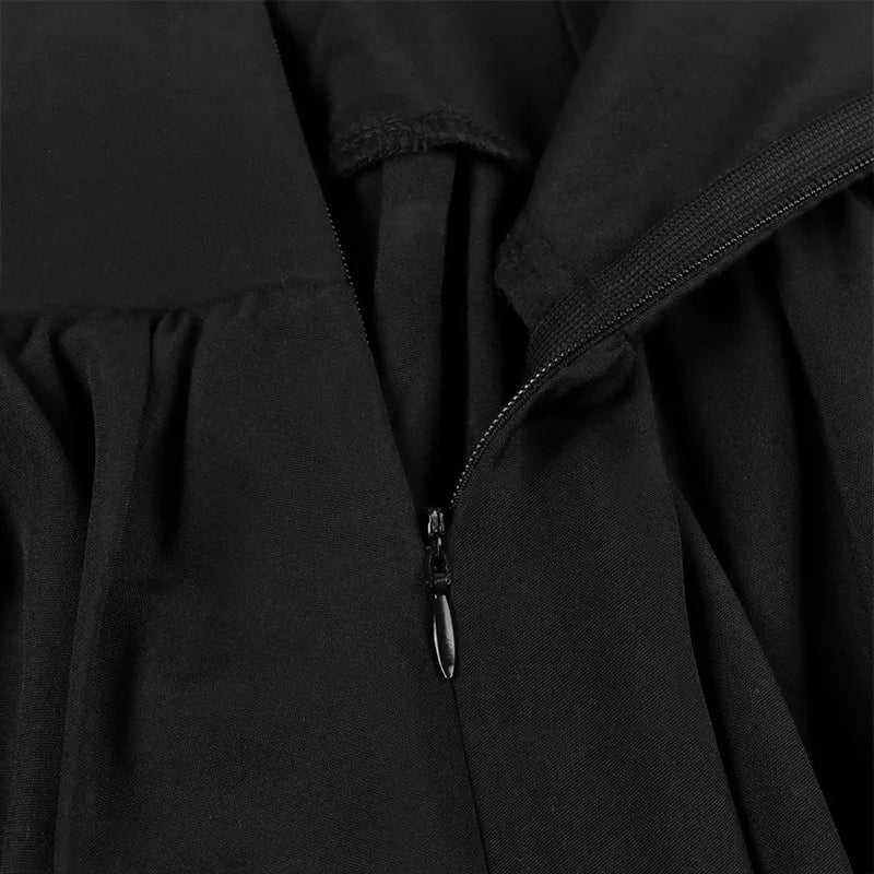 Victorian Maxi Skirt - High Waist Pleated Gothic