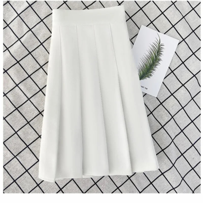 Falda Mini Plisada Mujer Cintura Alta Estilo Coreano