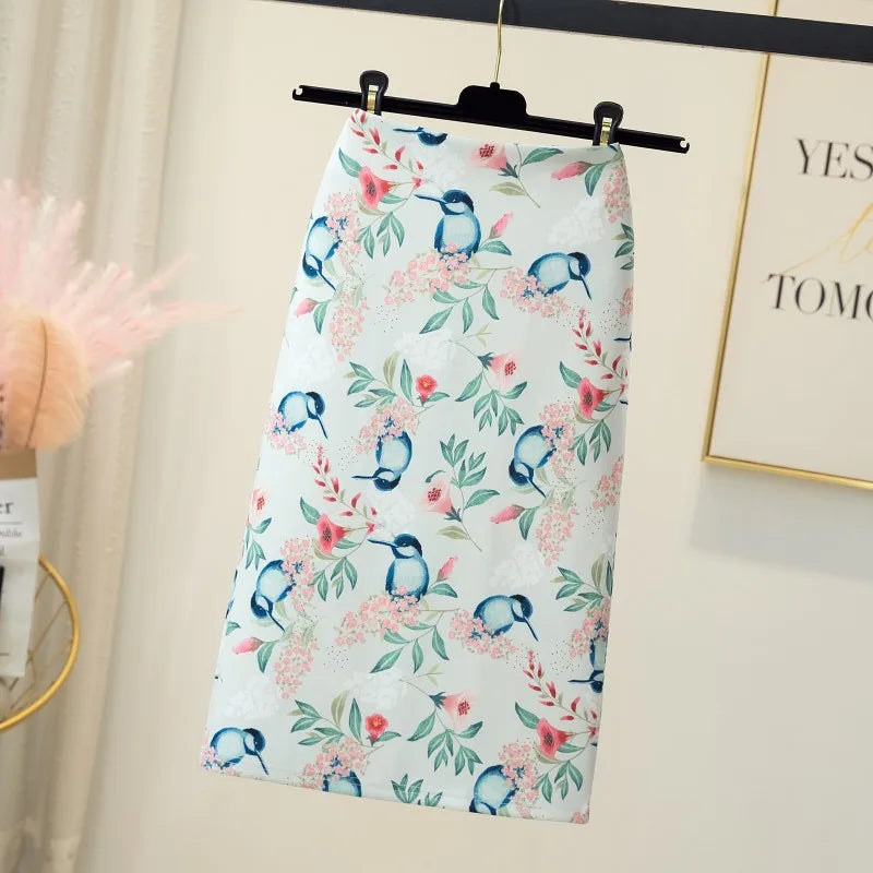 A-Line Midi Skirt - Belted Korean Workwear