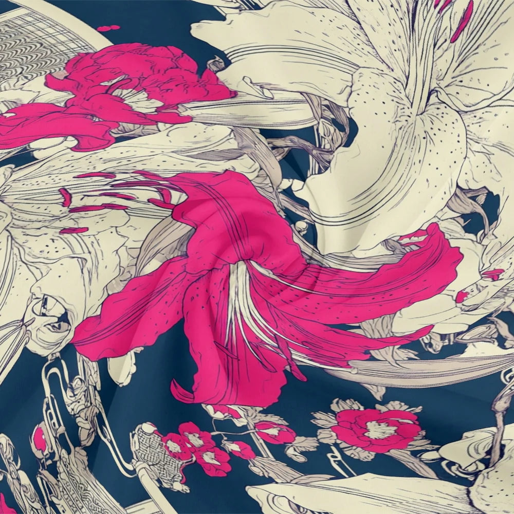 Vestido Floral Línea A Fresco Ceñido Sublime Francés