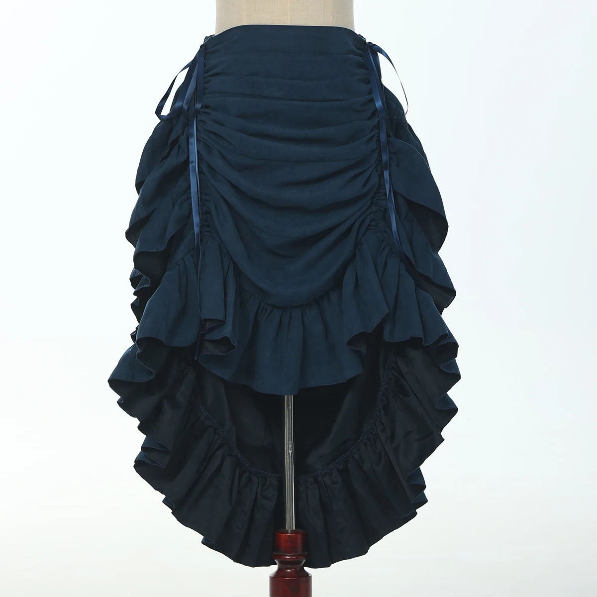 Pirate Skirt Women Renaissance Gothic Medieval Costume Drawstring High Low Skirt Victorian Steampunk Ruffles Irregular Skirts