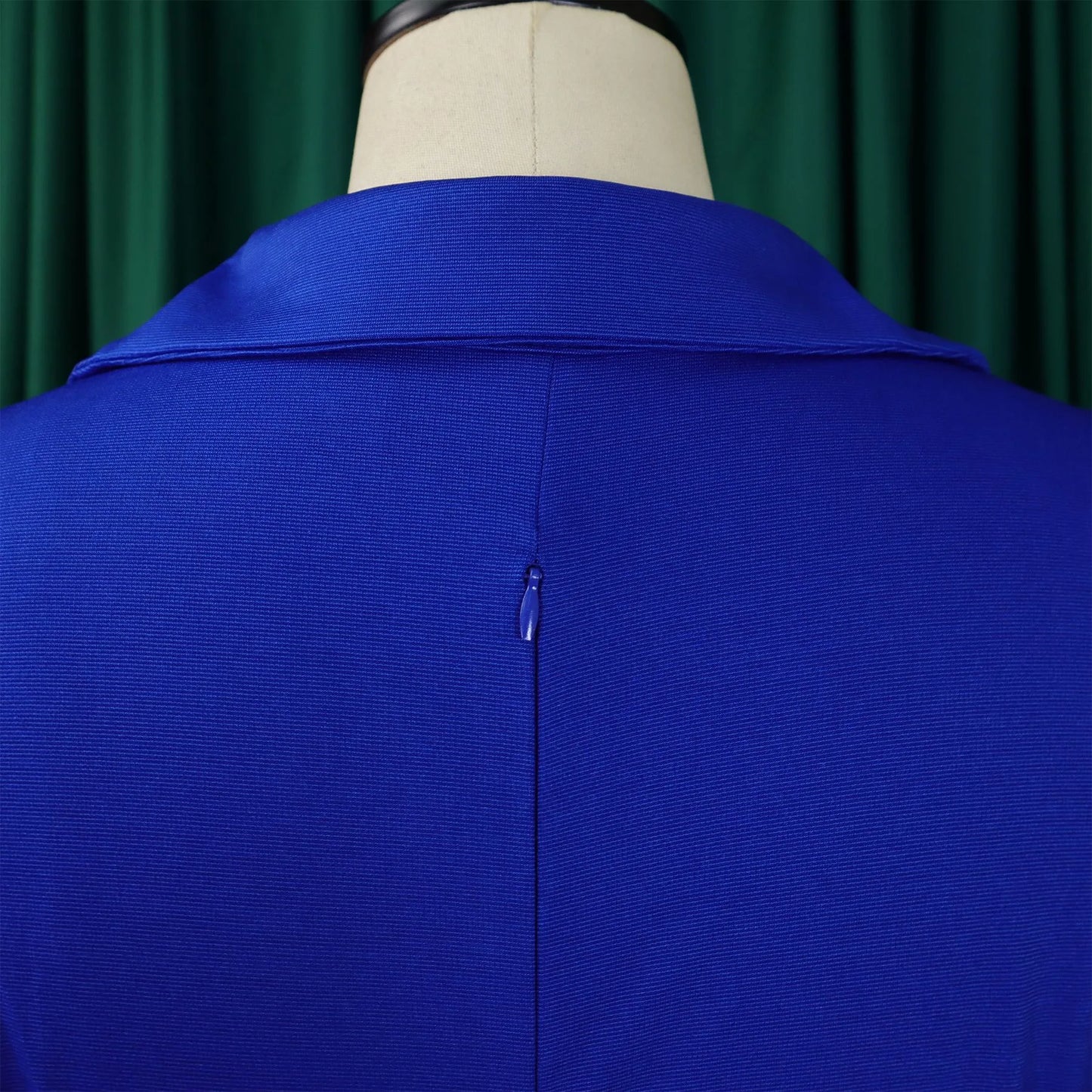 Office Dress - Turn Down Collar Belt Pleated African