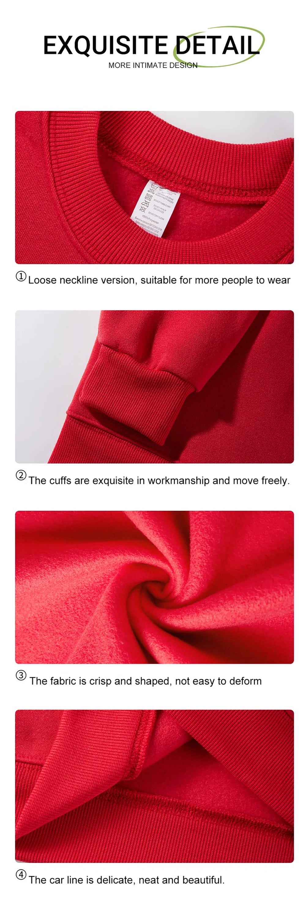 Polerón Cuello Redondo Mujer Felpa Estilo Europeo Americano