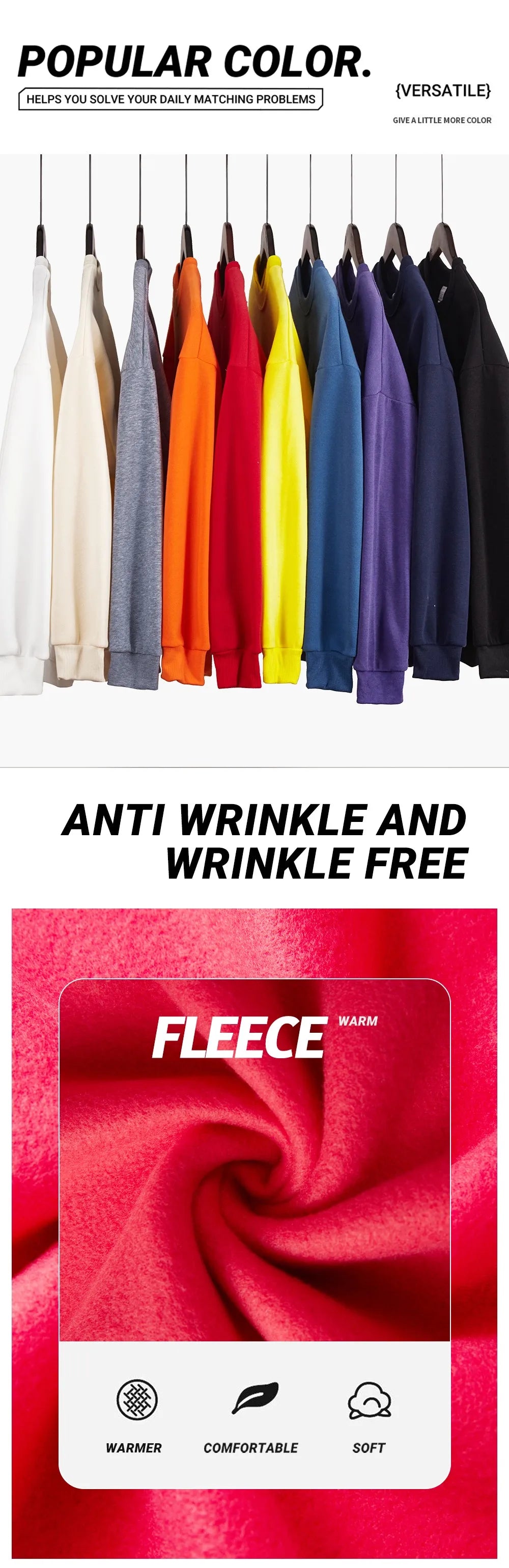 Polerón Cuello Redondo Mujer Felpa Estilo Europeo Americano