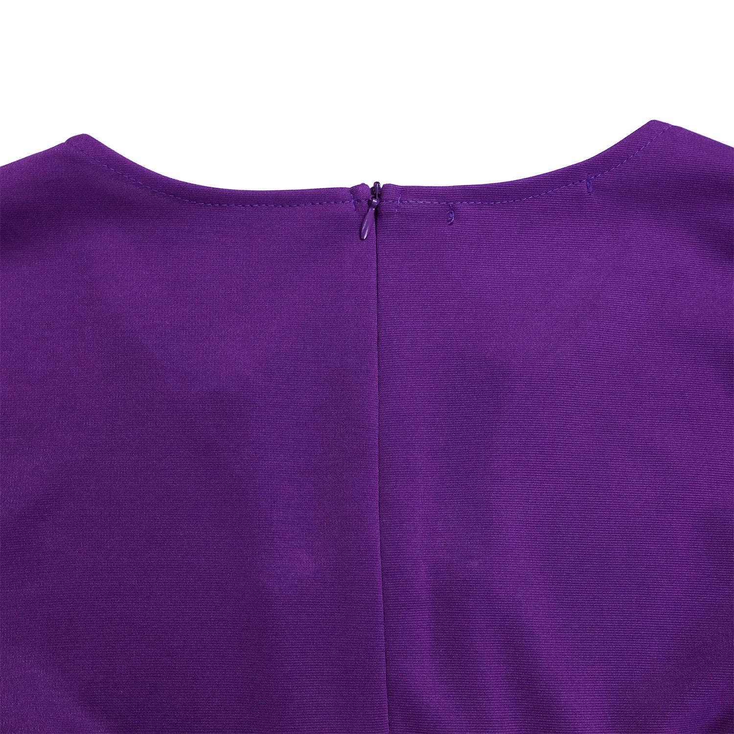 Vestido de Oficina Plisado Escote V Cintura Alta Cinturón Elegante