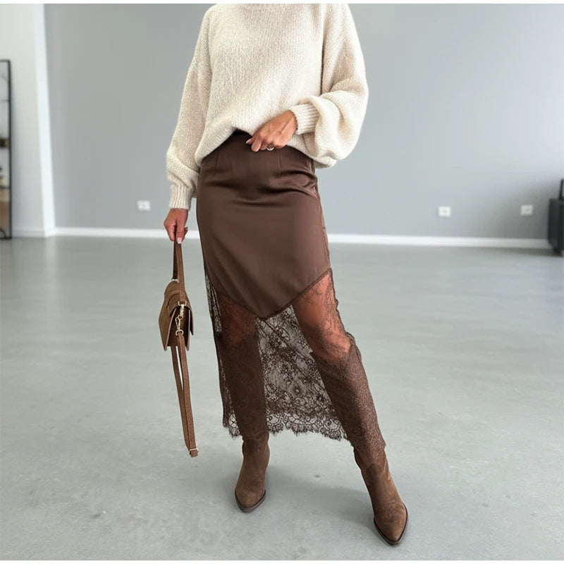 Sexy Lace Skirt For Women 2025 Fashion Elegant Pleated Mini Skirt With Cinched Waist For Party Summer Evening Skirts