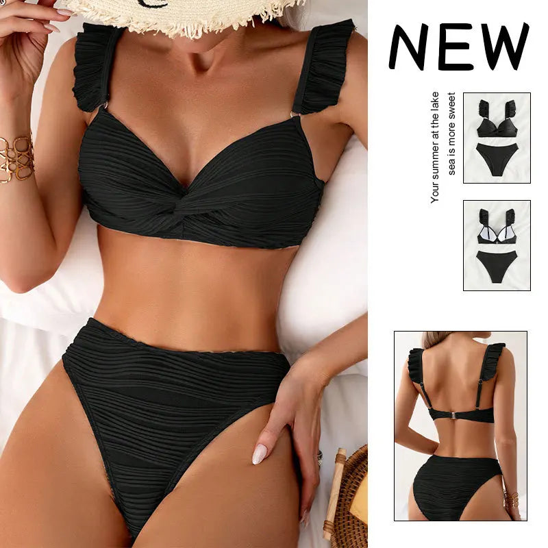 2025 Swimsuit Women Swimwear Black Sexy Bikinis Push Up Female Beach Swimming Wear Bathing Suit Brazilian Bikini Set Pool Bather