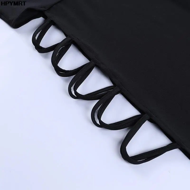 Black Bandage Dress - Sleeveless Party Backless