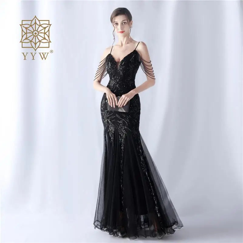 Prom Dress - Sequin Long Cocktail Luxury