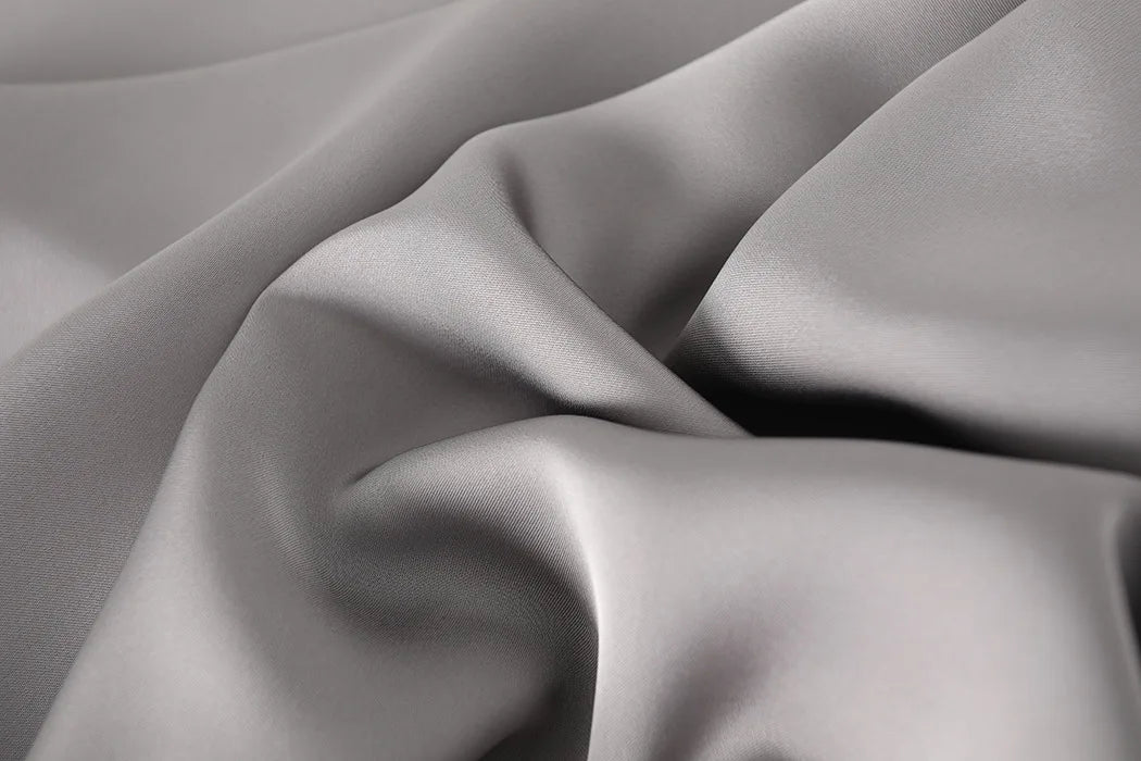 Satin Long Skirt - High Waist A-Line Black