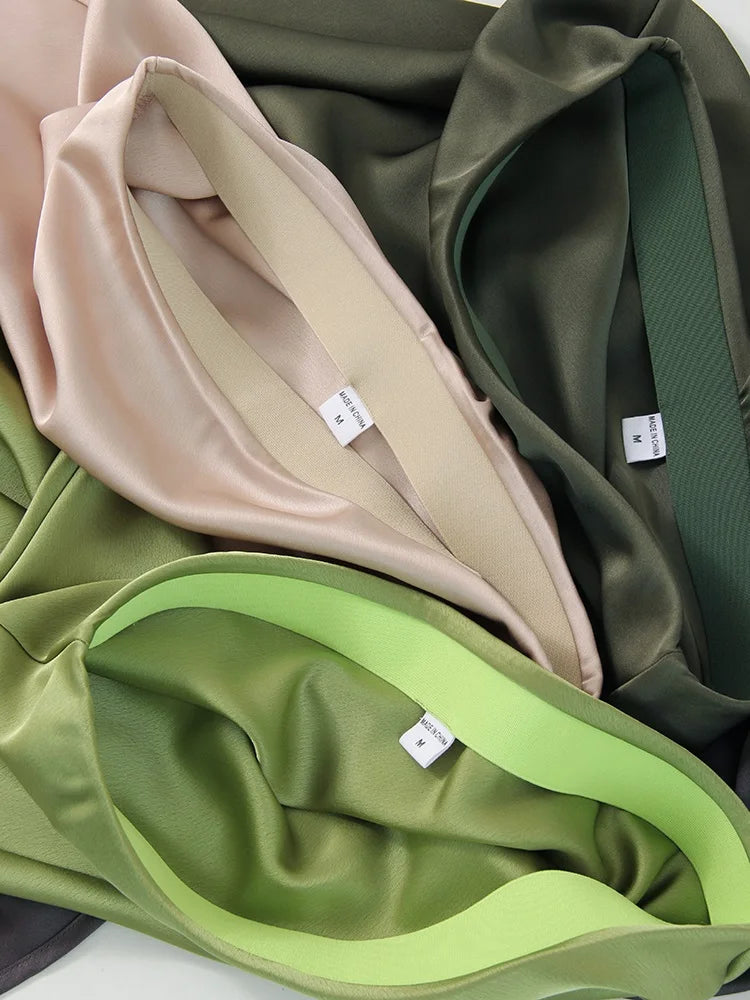 Satin Maxi Skirt - Side Slit