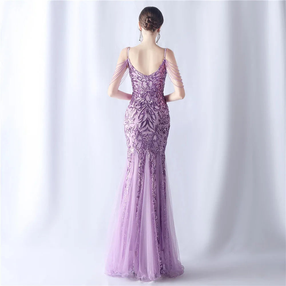 Prom Dress - Sequin Long Cocktail Luxury