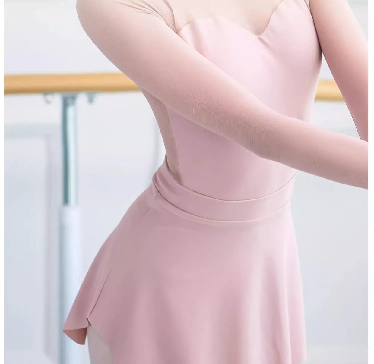 Ballet Skirt Women Adult Dance Skirt Dress Ballet Tutu Ballerina Dancewear Curved Hem Half-Length Skirt