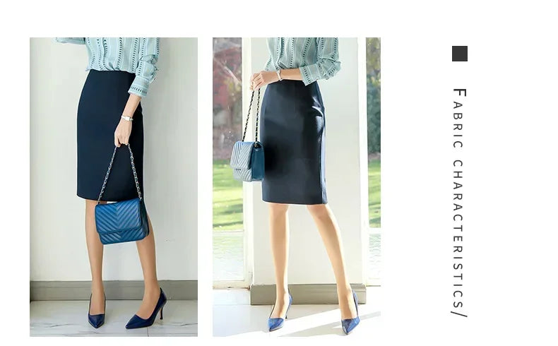 Office Pencil Skirt - High Waist Black Korean